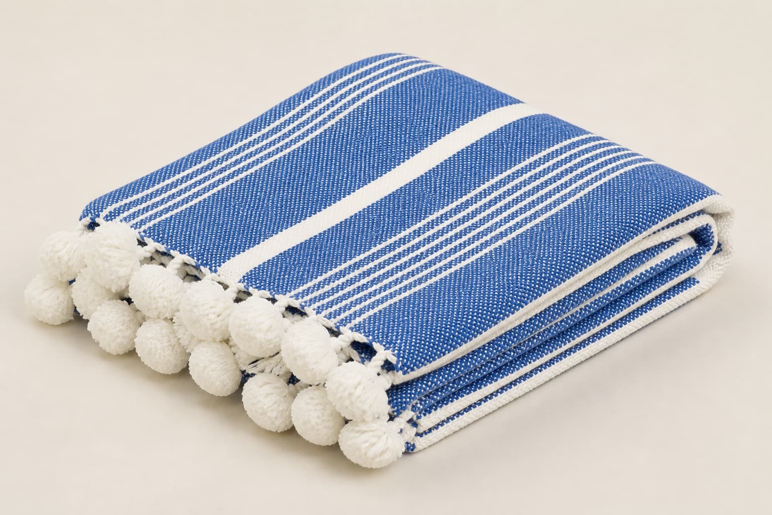 Majorelle blue Berber plaid throw